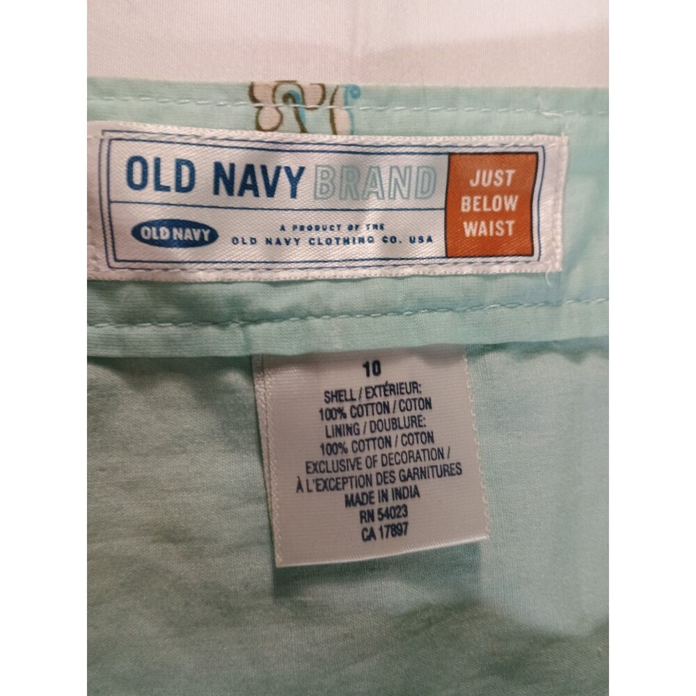 Vintage 2005 Old Navy Boho Paisley Wrap Skirt Blue Cotton Sequin Hem Size 10 - Picture 6 of 16